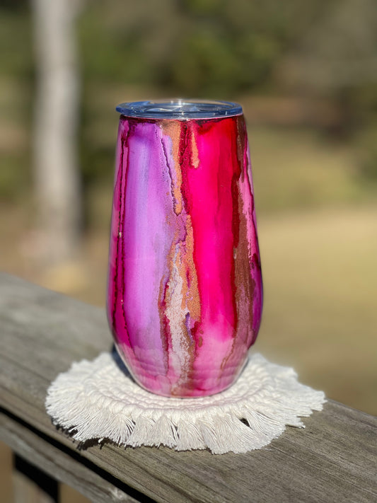 16 ounce “rustic ink drop”