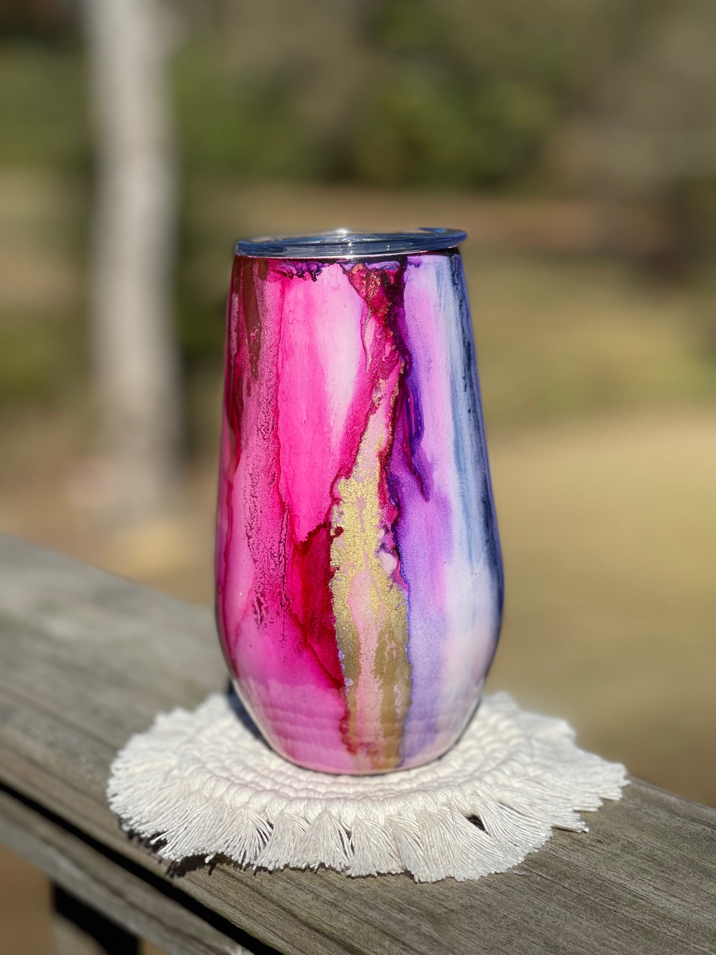 16 ounce “rustic ink drop”