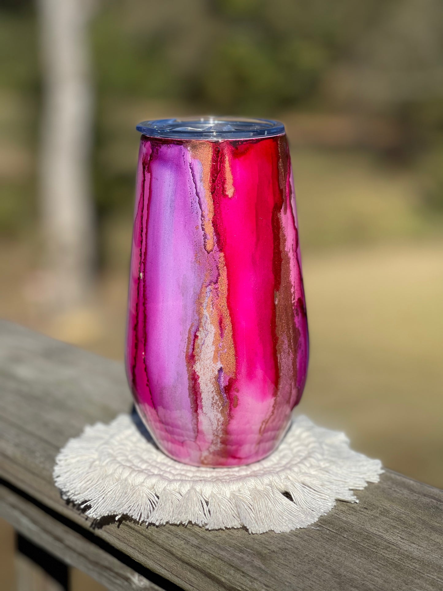 16 ounce “rustic ink drop”