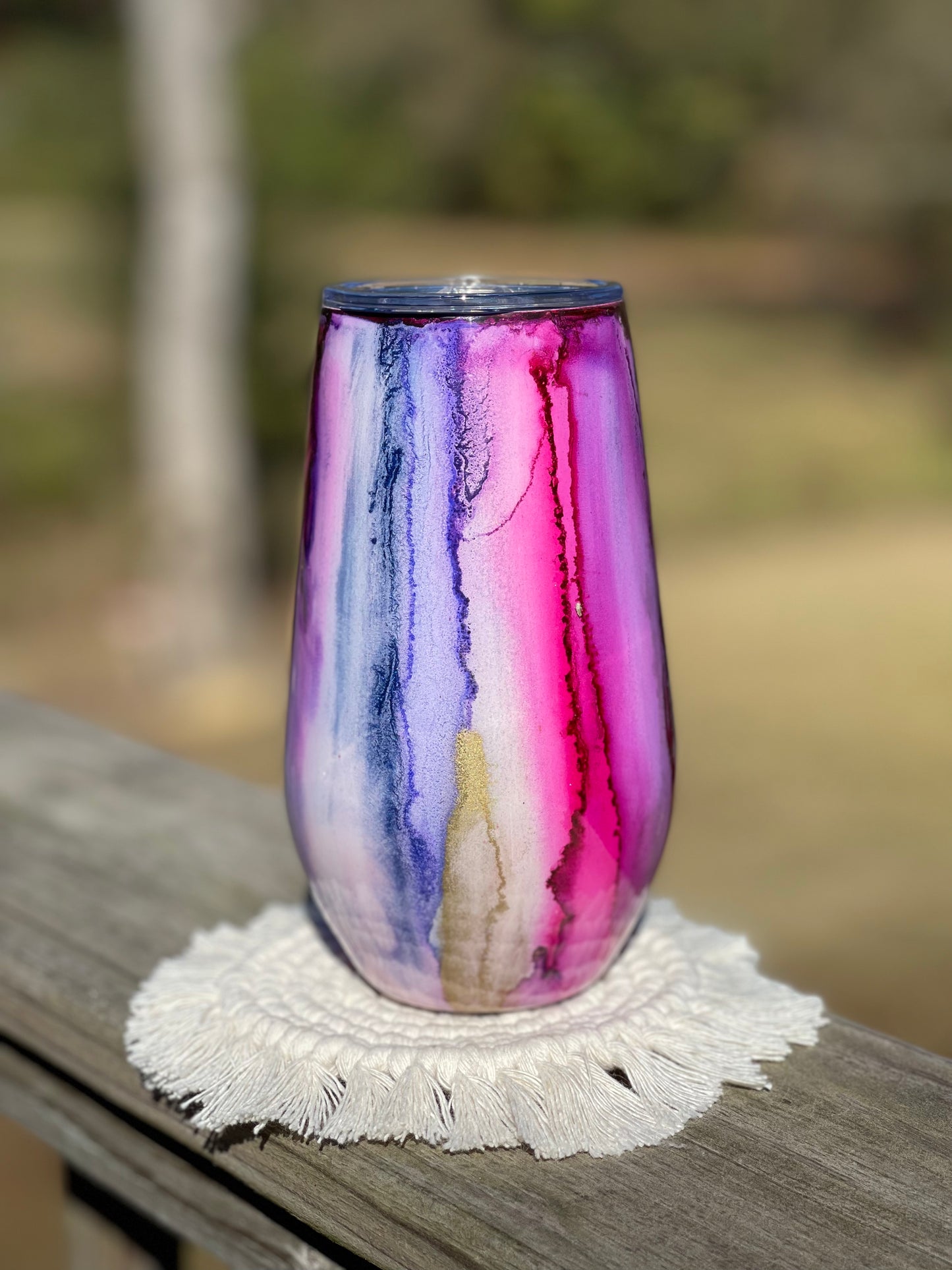 16 ounce “rustic ink drop”
